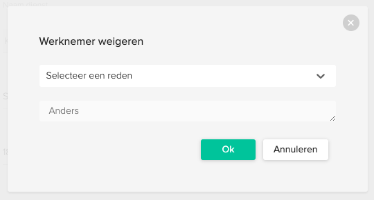 Een medewerker verwijderen van een dienst