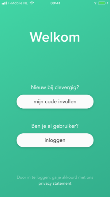 Inlogscherm clevergig